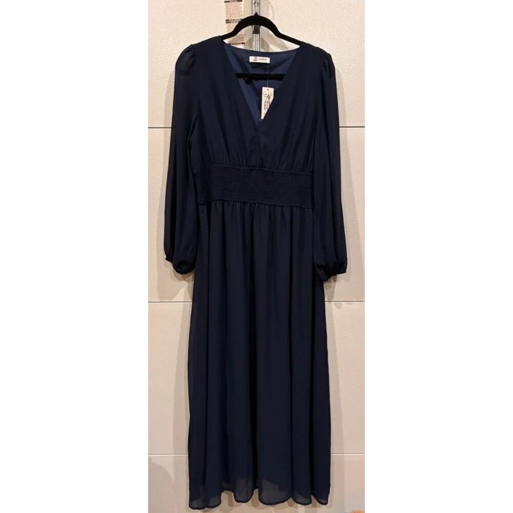 NWT Cupshe Navy Blue A-Line Dress